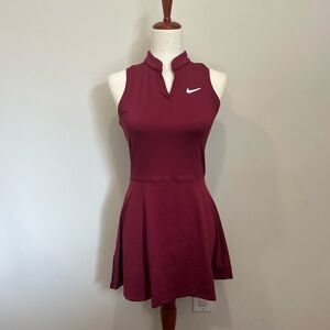NWT Nike Court Dri-FIT Team Victory Tennis Dress Women's Small Burgundy